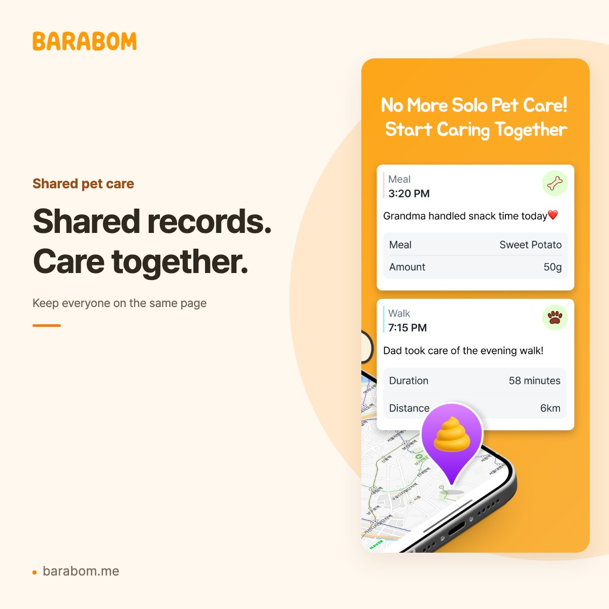 Barabom pet care records shared with family members